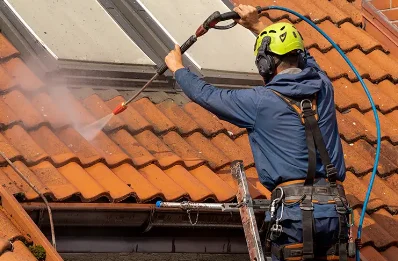 Démoussage et hydrofuge de toiture à Tintry